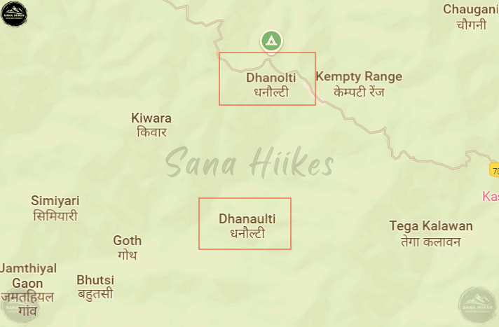 Dhanaulti Map