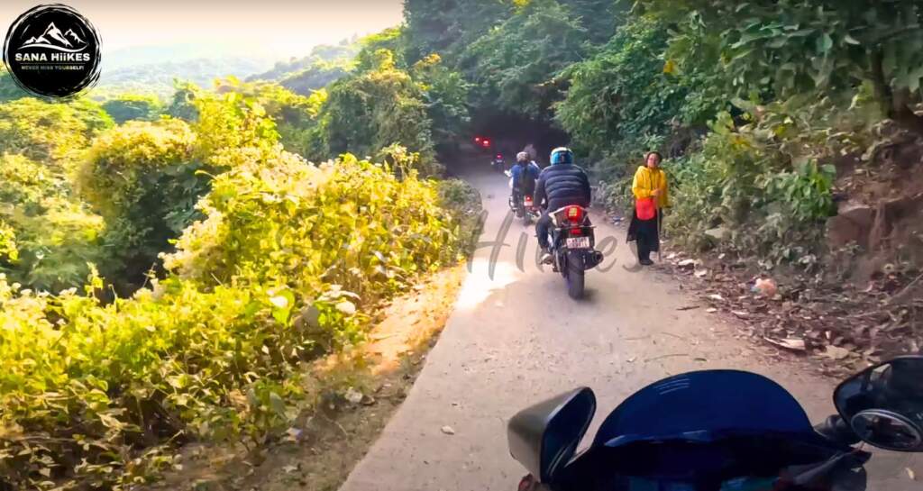 Bike ride to the temple top